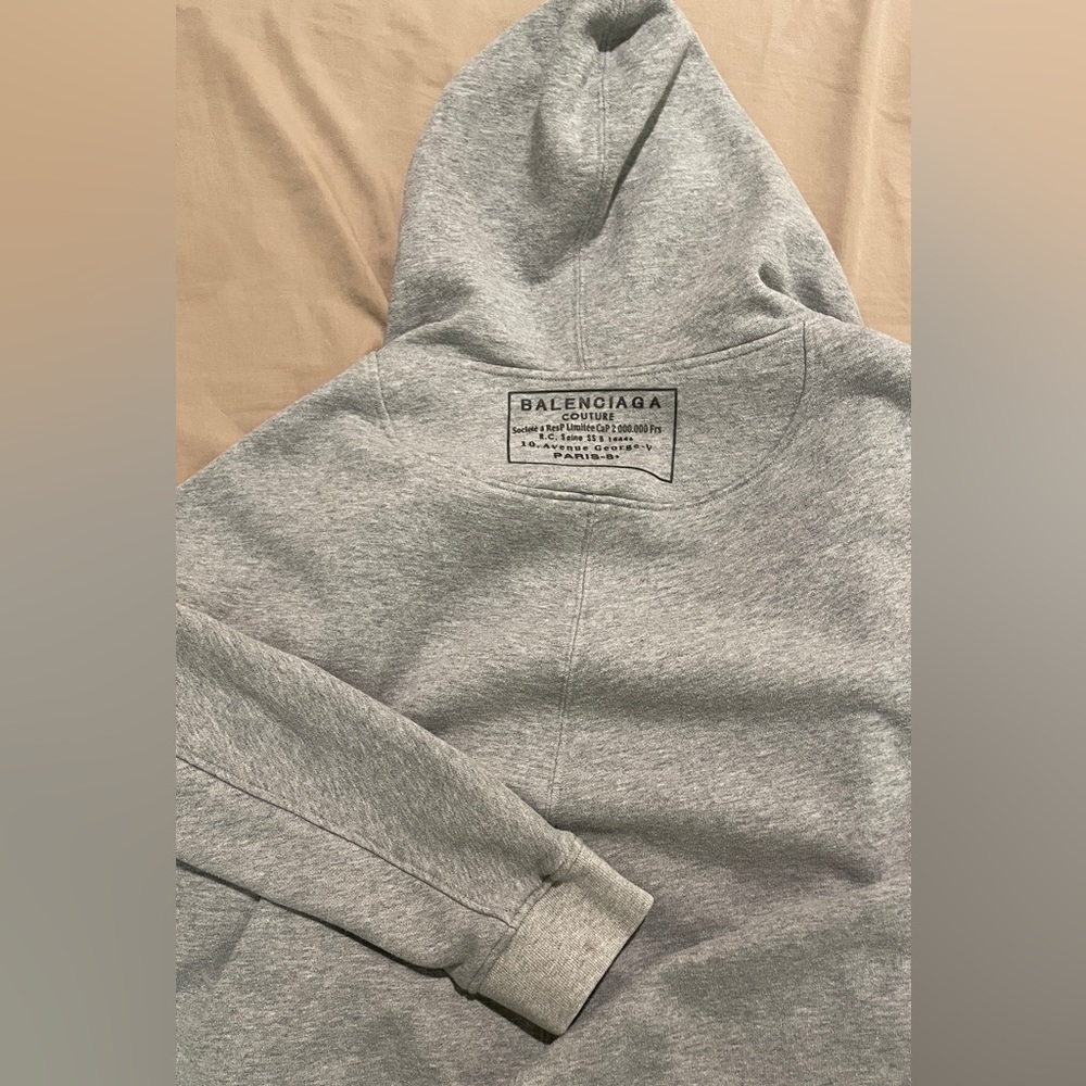 Balenciaga couture zip-up hoodie